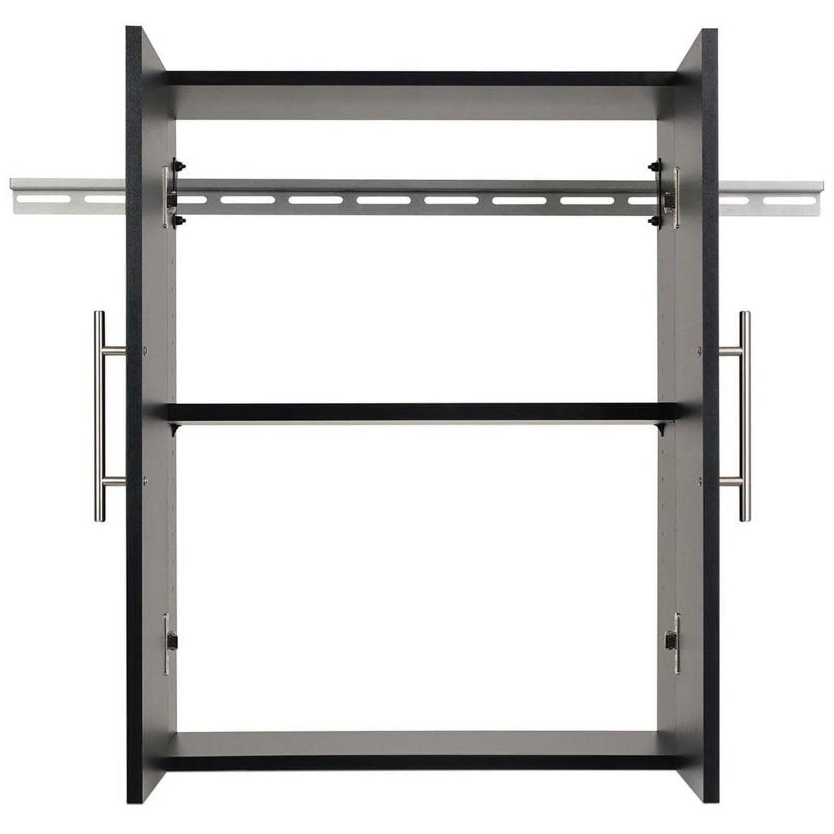 24" Black Wooden Storage Cabinet L408