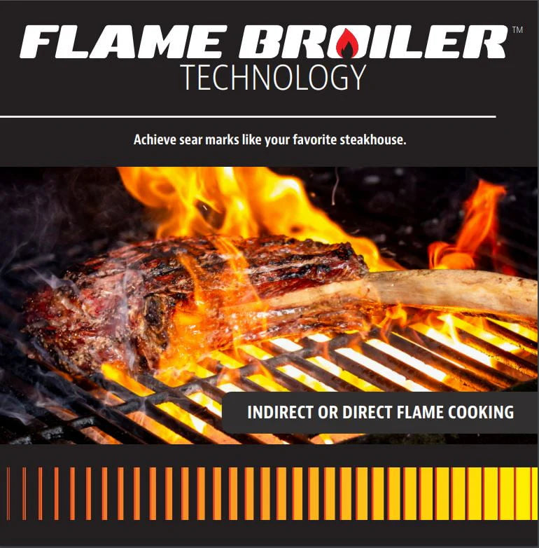 Wood Pellet Grill With Flame Broiler and Meat Probe B5977