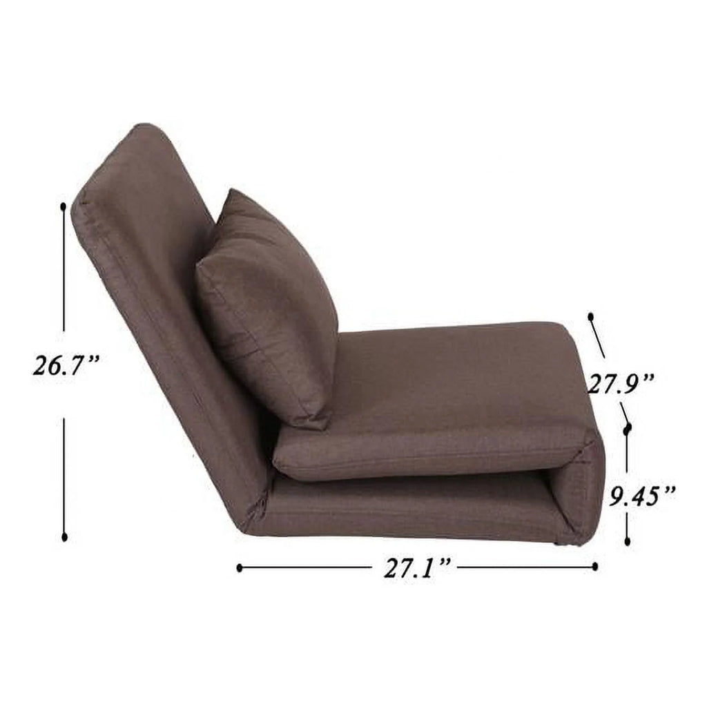 Brown Linen Floor Chair Z19624