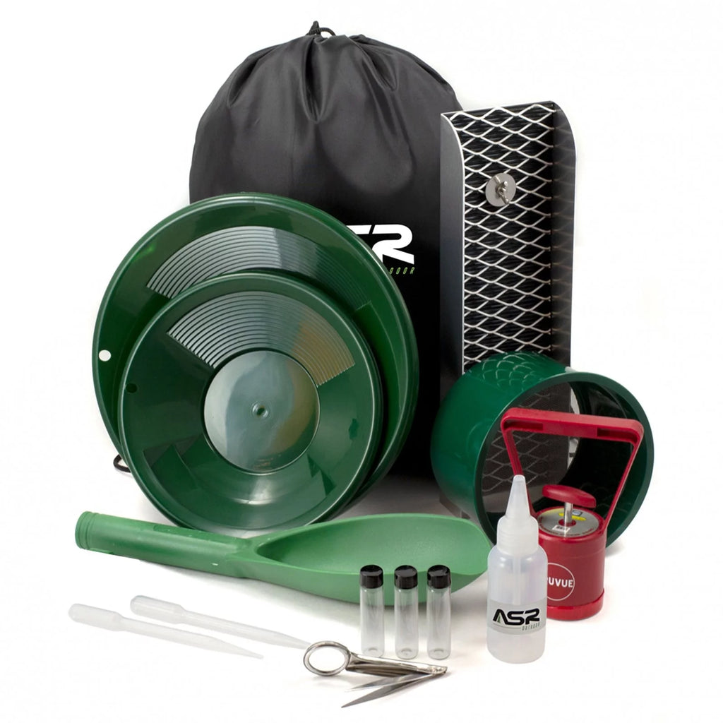 14pc Portable Gold Panning Kit with Backpack and Sluice Box L2818
