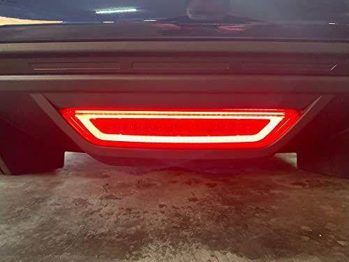 Clear Lens LED Rear Fog Light Kit with Red Tail Brake Lamp & White Backup Reverse Lamp O450777