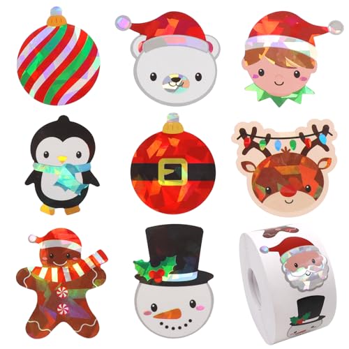 Christmas Stickers 1 Roll 500Pcs F295