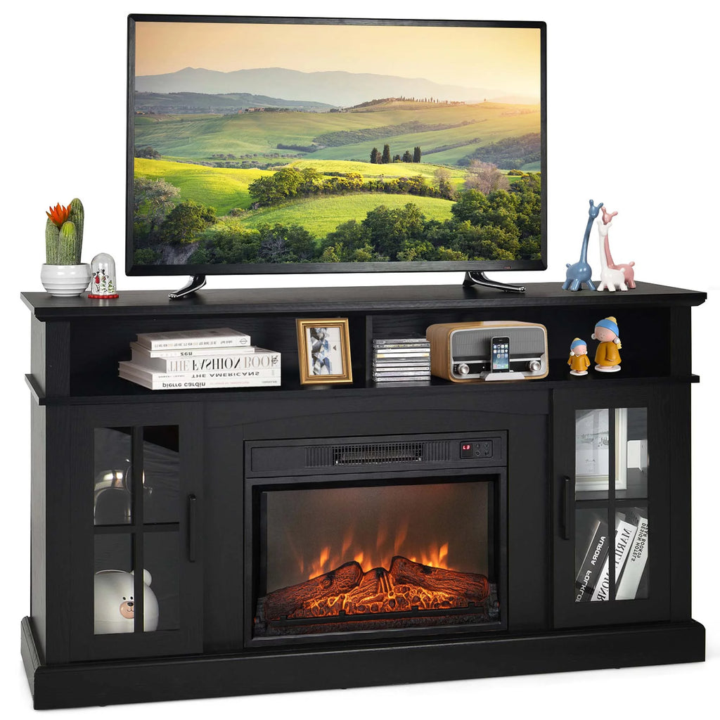 58'' Fireplace TV Stand with 1400W Electric Fireplace B209655