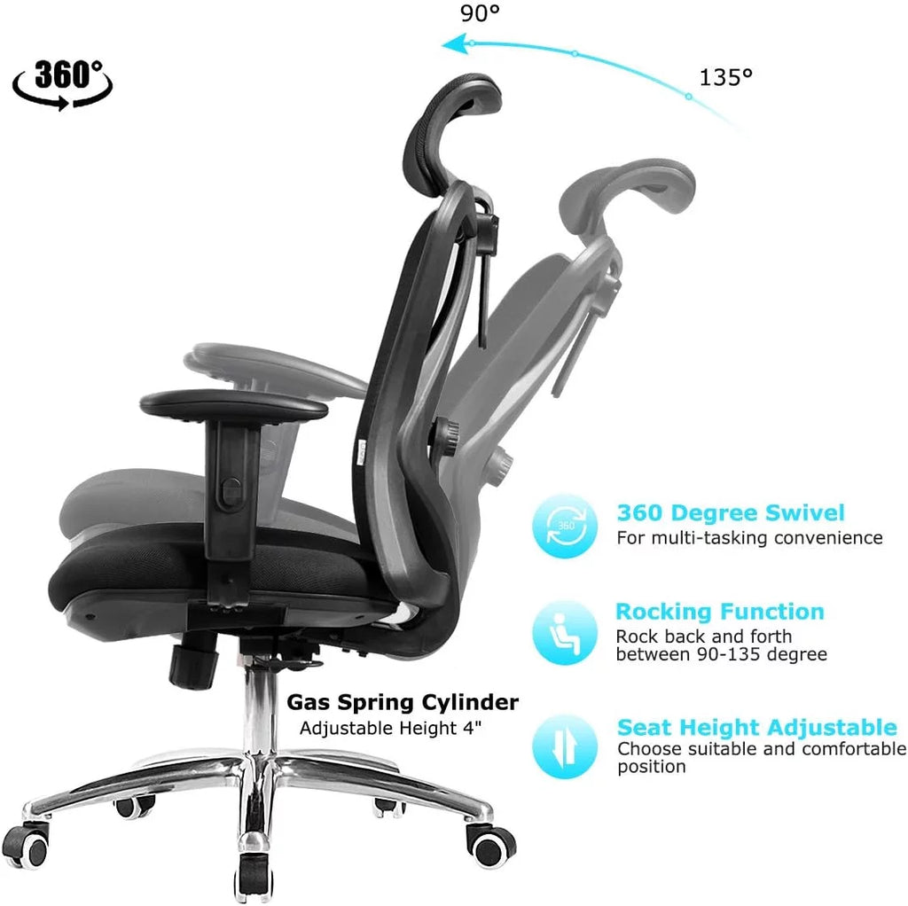 Black Ergonomic Mesh Office Chair N35114