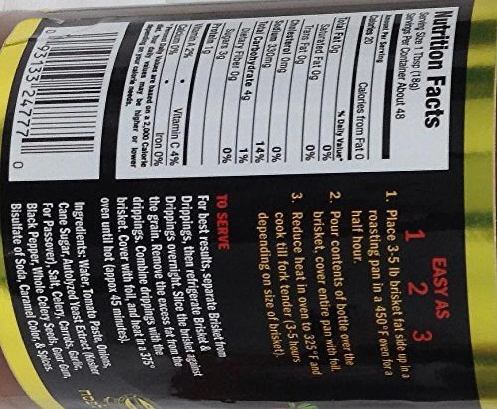 French Onion Brisket Cooking Sauce 25 Oz. Pack Of 3 N965