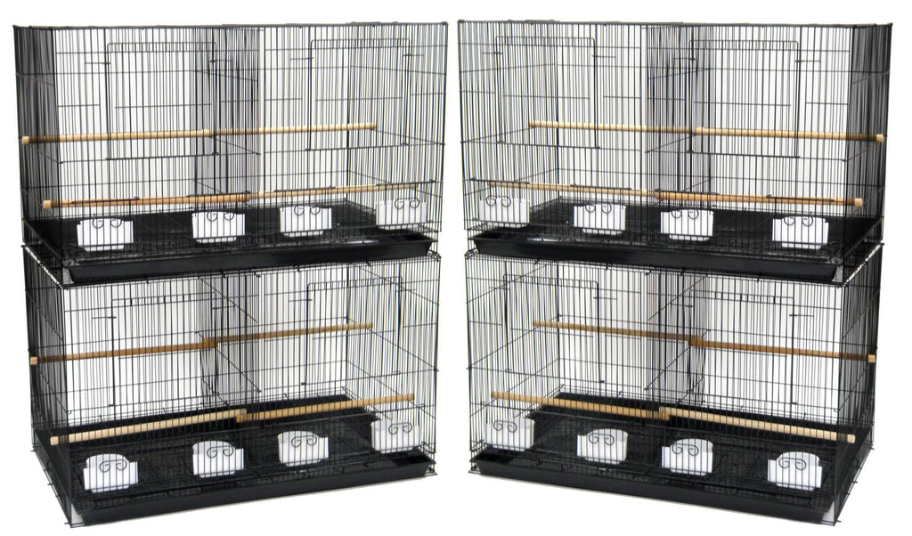4 Medium Breeding Cages with Divider, Black K1509