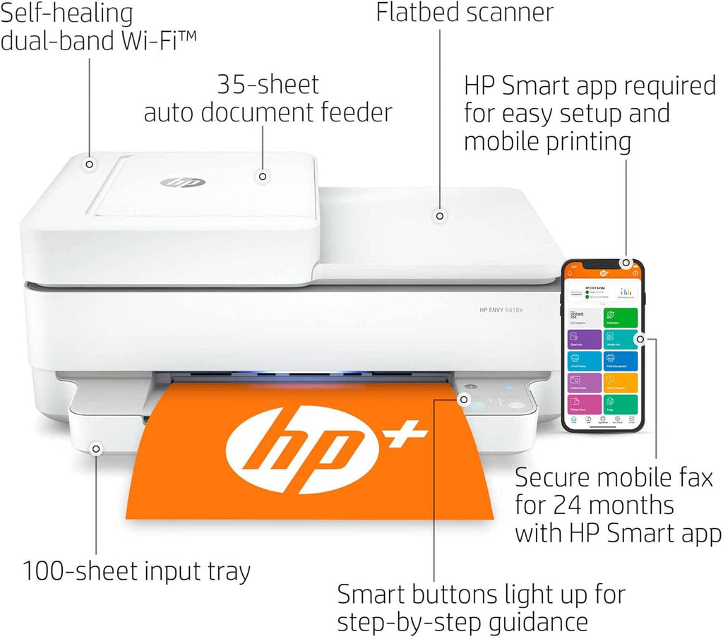 White Wireless Color Inkjet All-in-One Printer H66321