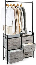 Clothing Rack with 8 Fabric Drawer Shoe Rack Portable Closet Organizers U69567