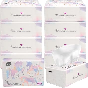 White 4-Ply Wood Pulp Facial Tissue Pack of 10 F297666
