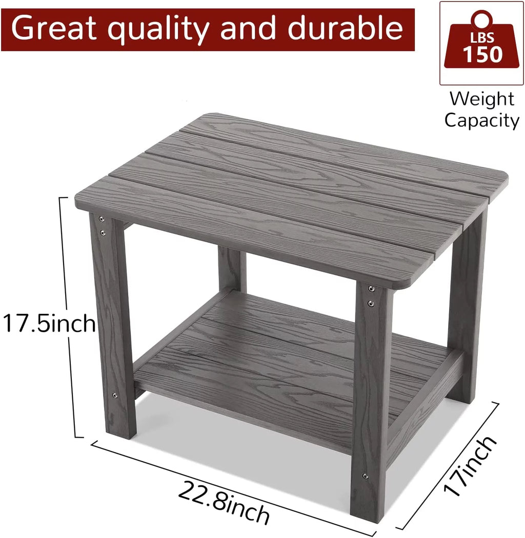 Rectangle 2-Tier Outdoor Side Table X561266