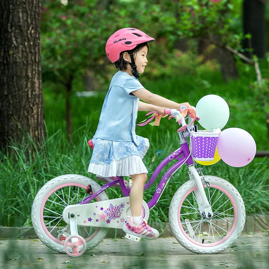 16 In. Blue Kids Bike with Basket Training Wheels Kickstand E365380