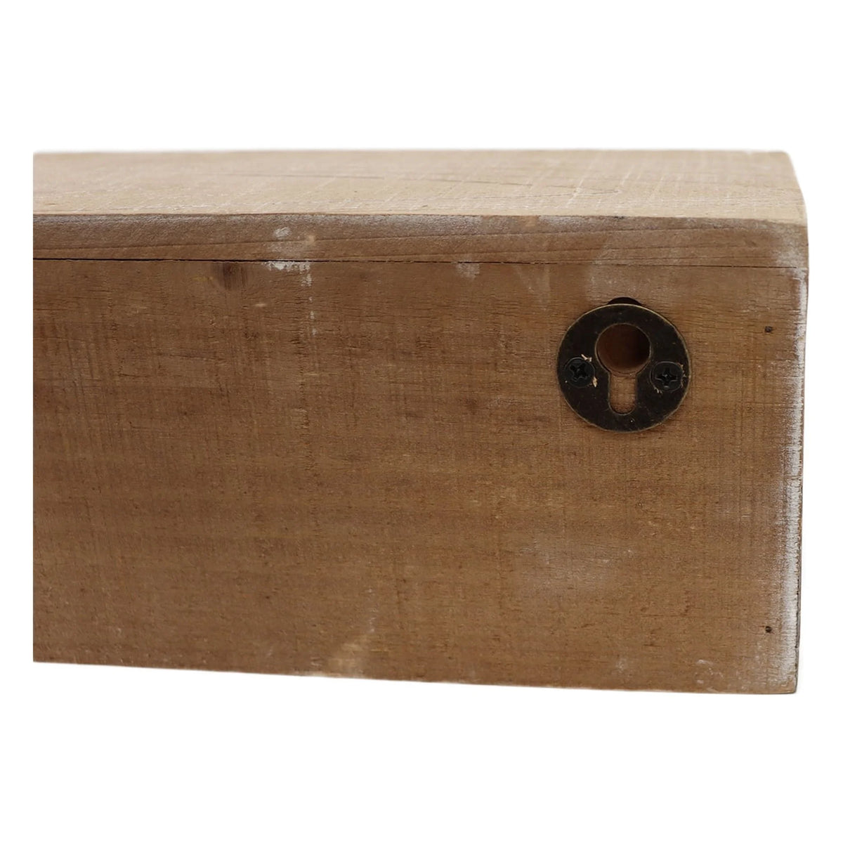 Hand-Carved Wooden Floral-Patterned Floating Wall Shelf X672473