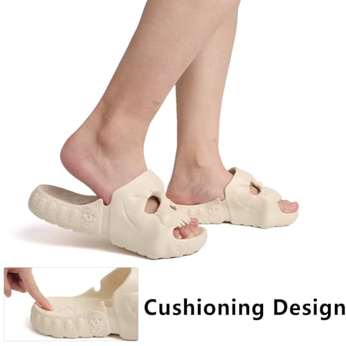 Skull Slides Sandals Open Toe Slip On W152384
