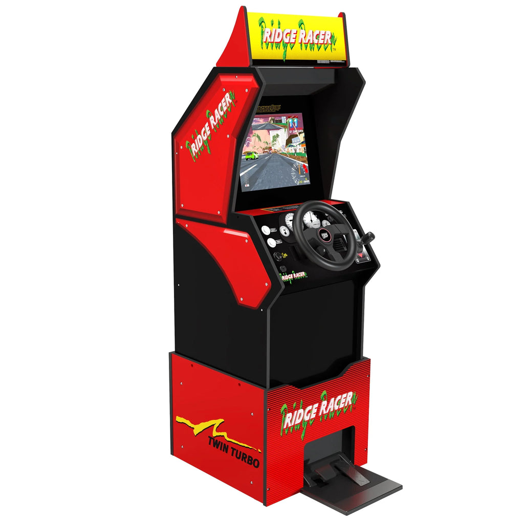 5 Games in 1 Arcade with Rumble Steering Wheel and Lit Marquee Q622906