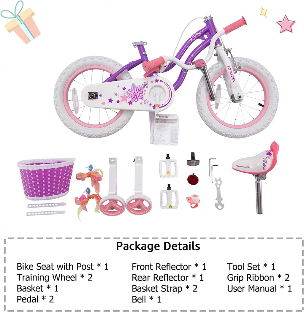 16 In. Blue Kids Bike with Basket Training Wheels Kickstand E365380