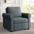 Dark Blue Convertible Sleeper Chair Bed T11593