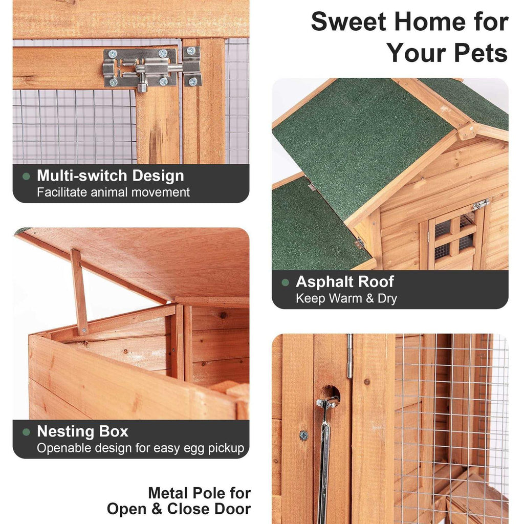 Large Wooden Chicken Coop with Ventilation P529