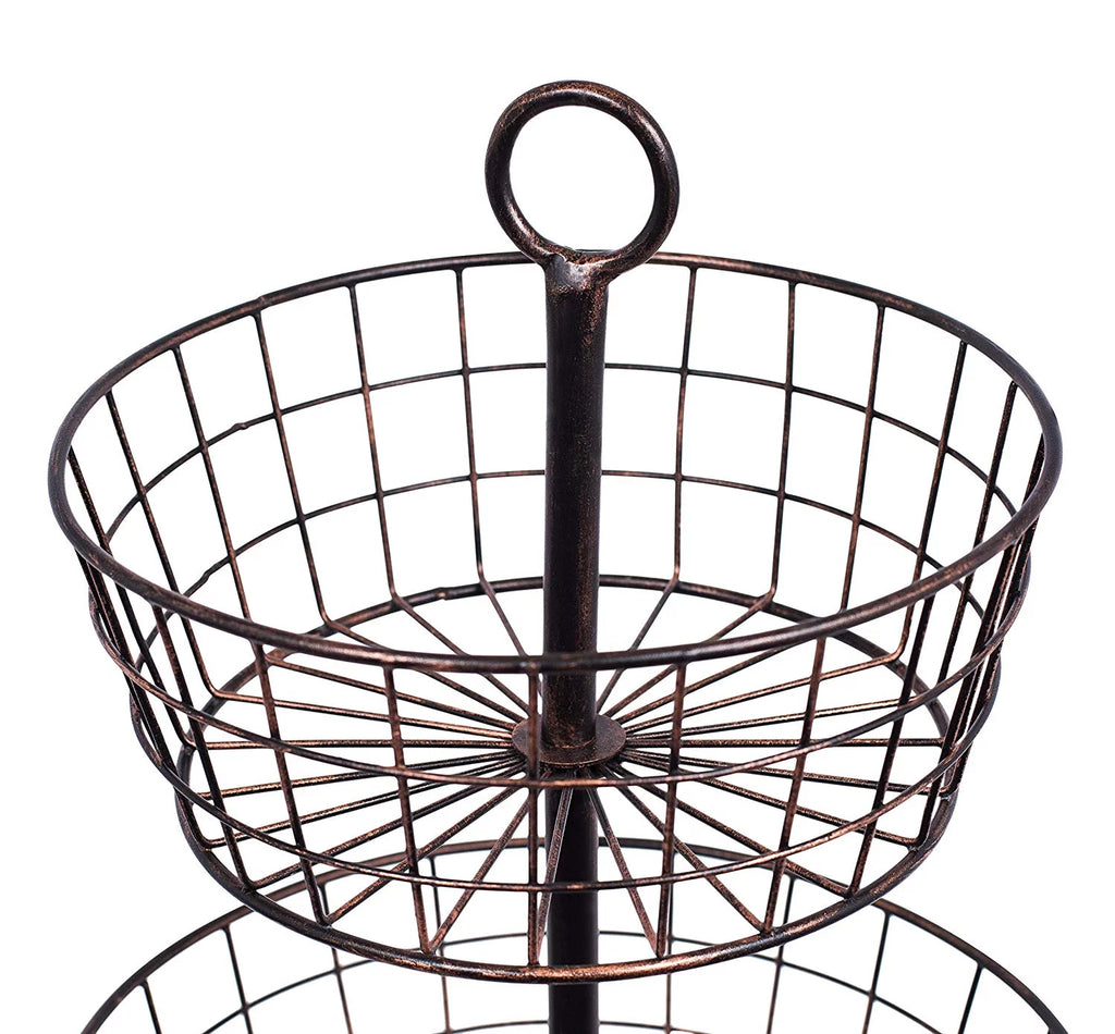 Metal 2-Tier Wire Fruit Basket F168
