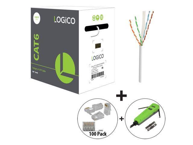 Cat6 UTP Plenum Cable 1000ft White J292