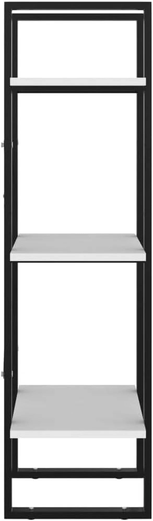 White 3-Tier Engineered Wood Bookshelf K7436
