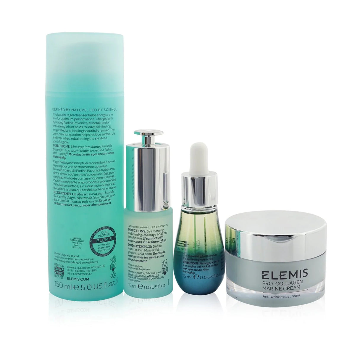 Renewal Serum 15ml Marine Cleanser 150ml Marine Oil 15ml Marine Cream 30ml 4pcs H2940