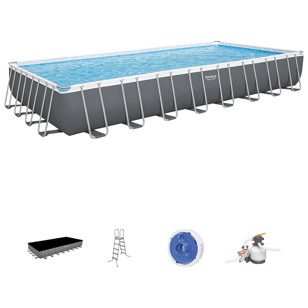 Rectangular Metal Frame Above Ground Pool Set A88526