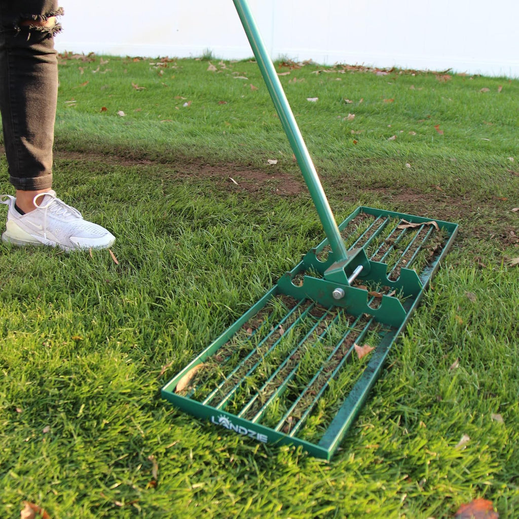 36 Inch Wide 72 Inch Handle Powder Coated Lawn Leveler Rake P968