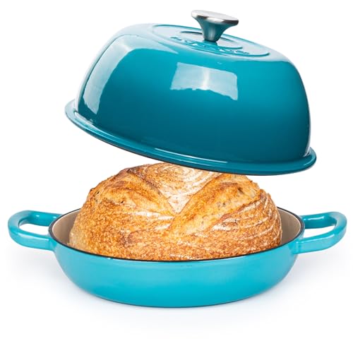 Enamelled Cast Iron Dutch Oven Pot, Dark Blue, 6 Quarts B295456