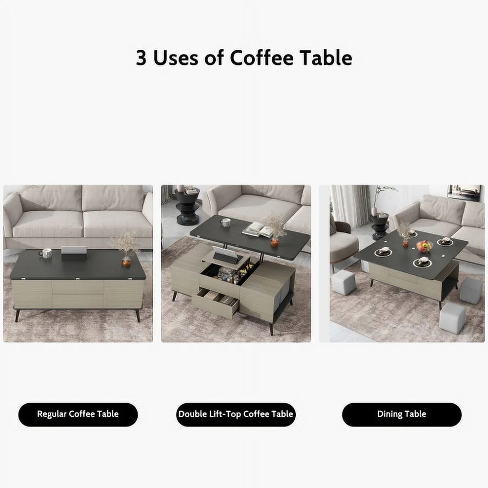 5 Piece Lift Top Coffee Table Set with Storage R848327