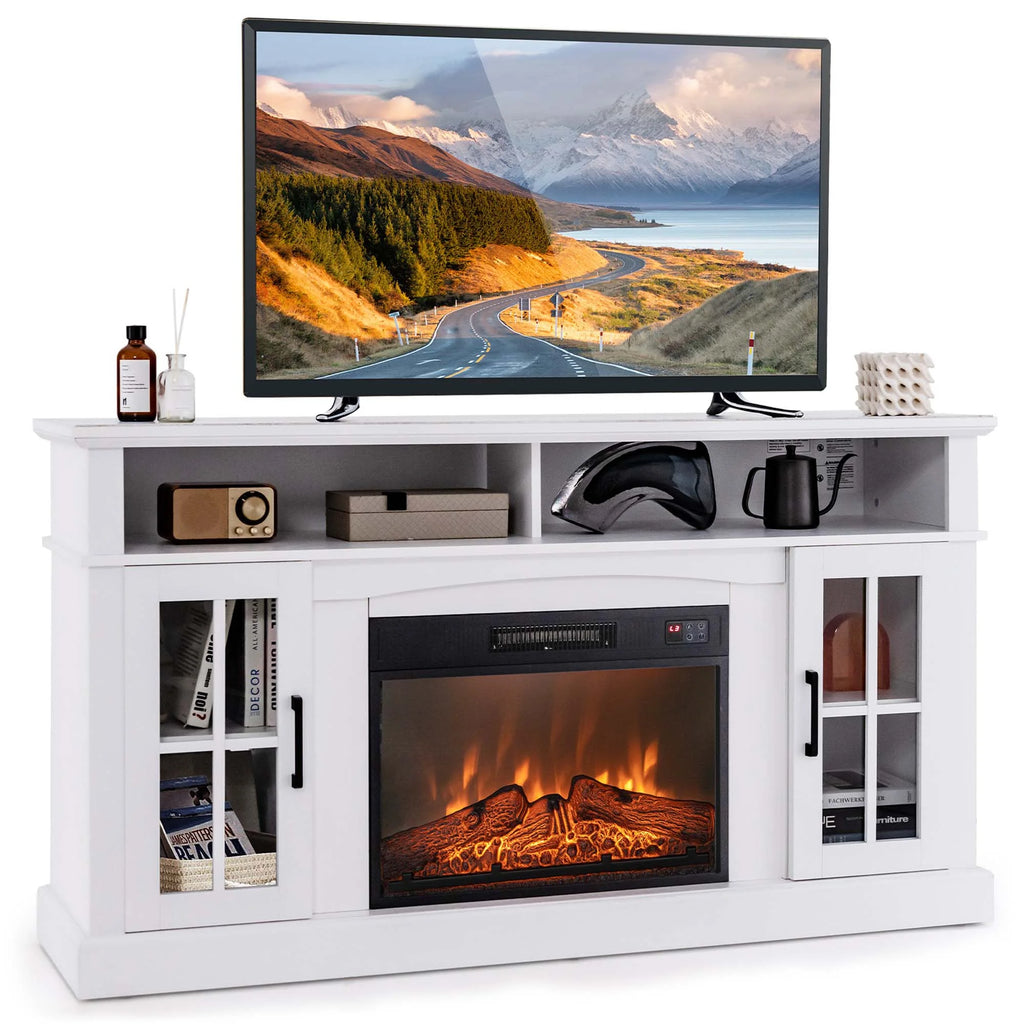 58'' Fireplace TV Stand with 1400W Electric Fireplace B209655