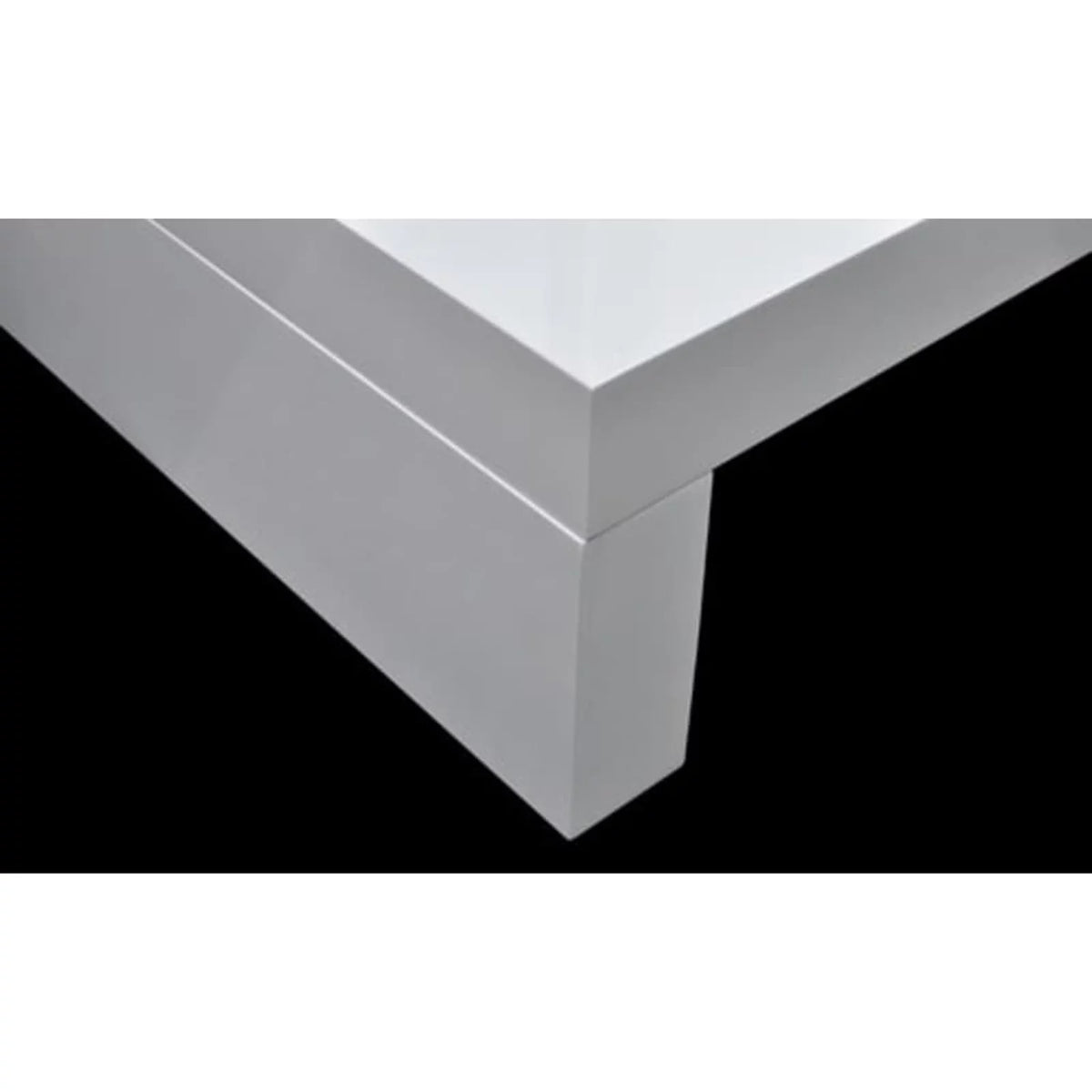 White High Gloss Coffee Table with Tempered Glass Top C72048