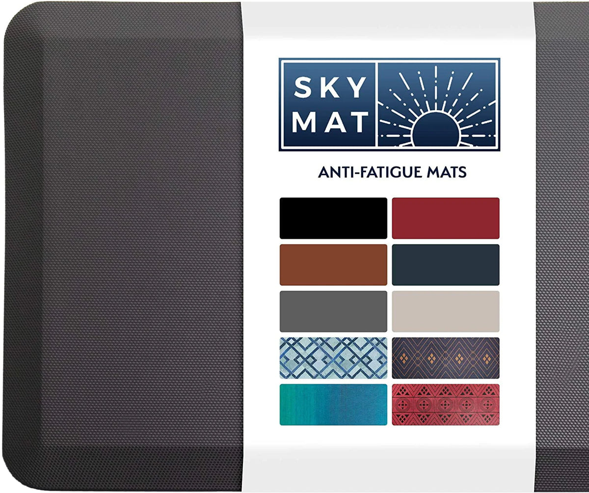 Anti Fatigue Cushioned 3/4 Inch Black Floor Mat V2517