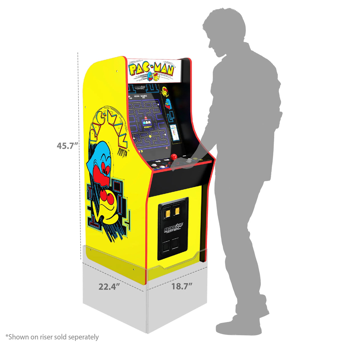 4 Feet Tall 14 Classic Games 17-inch Screen Arcade Game Z836012