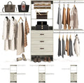 96 Inches White Oak Closet System with 3 Drawers C22789