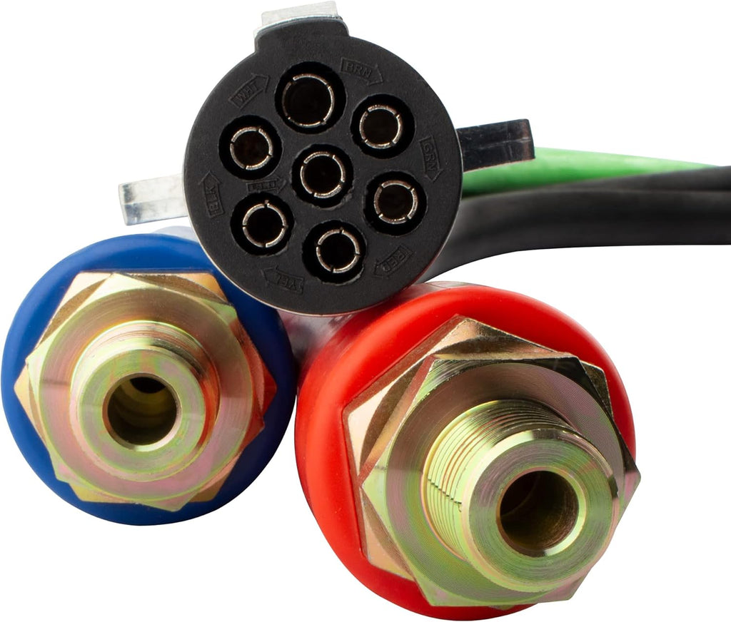 15 Ft 7 Way Truck Trailer Cable Wrap Cord ABS & Air Line Hose Assembly P555