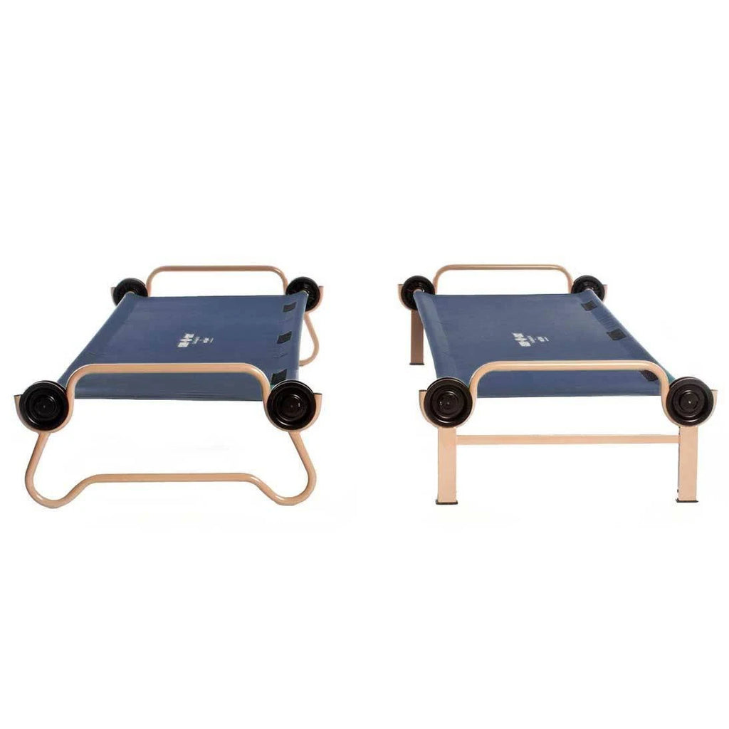 Navy Blue 2 Pack Double Cot with Organizers V432