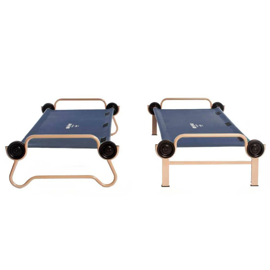 Navy Blue 2 Pack Double Cot with Organizers V432