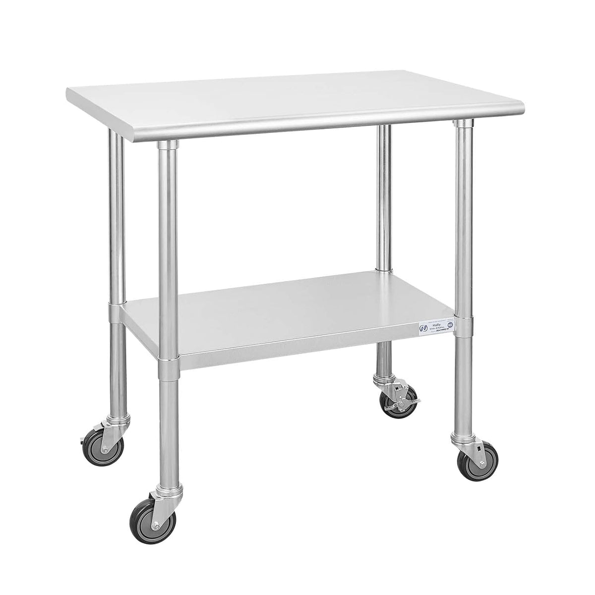 Stainless Steel Table 30 x 48 Inches with Caster Wheels X577361