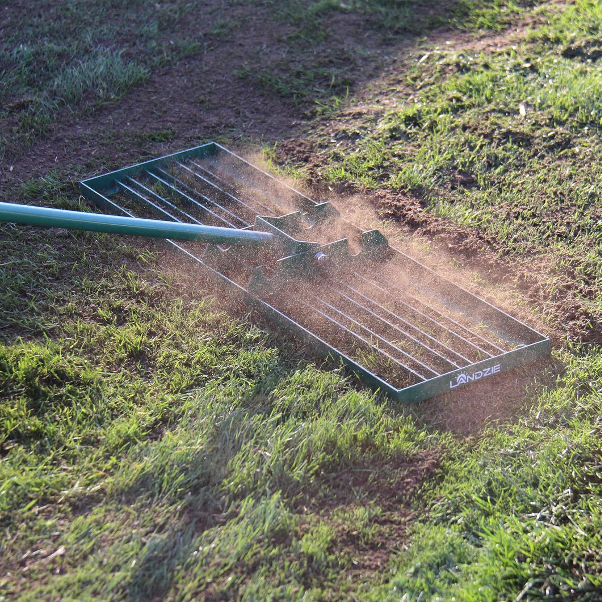 36 Inch Wide 72 Inch Handle Powder Coated Lawn Leveler Rake P968