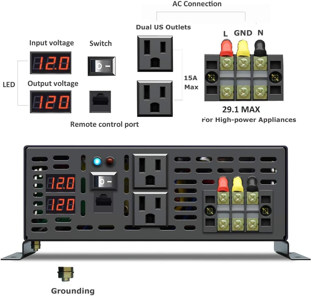 Pure Sine Wave 3500W Power Inverter K846530