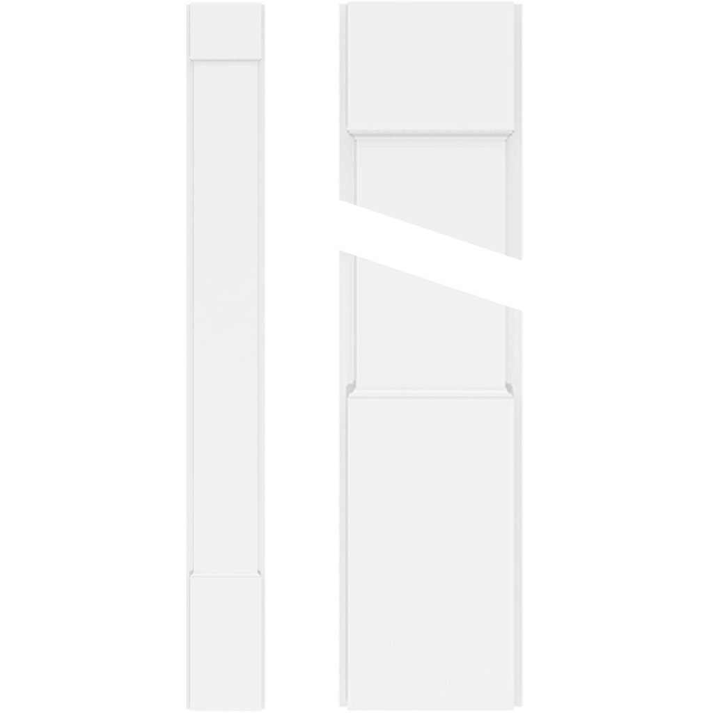 Plain PVC Pilaster with Standard Capital & Base (Pair) Q194887
