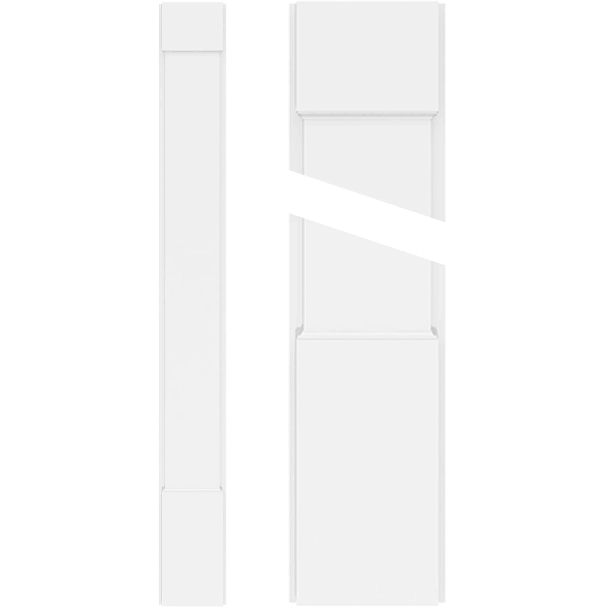 Plain PVC Pilaster with Standard Capital & Base (Pair) Q194887