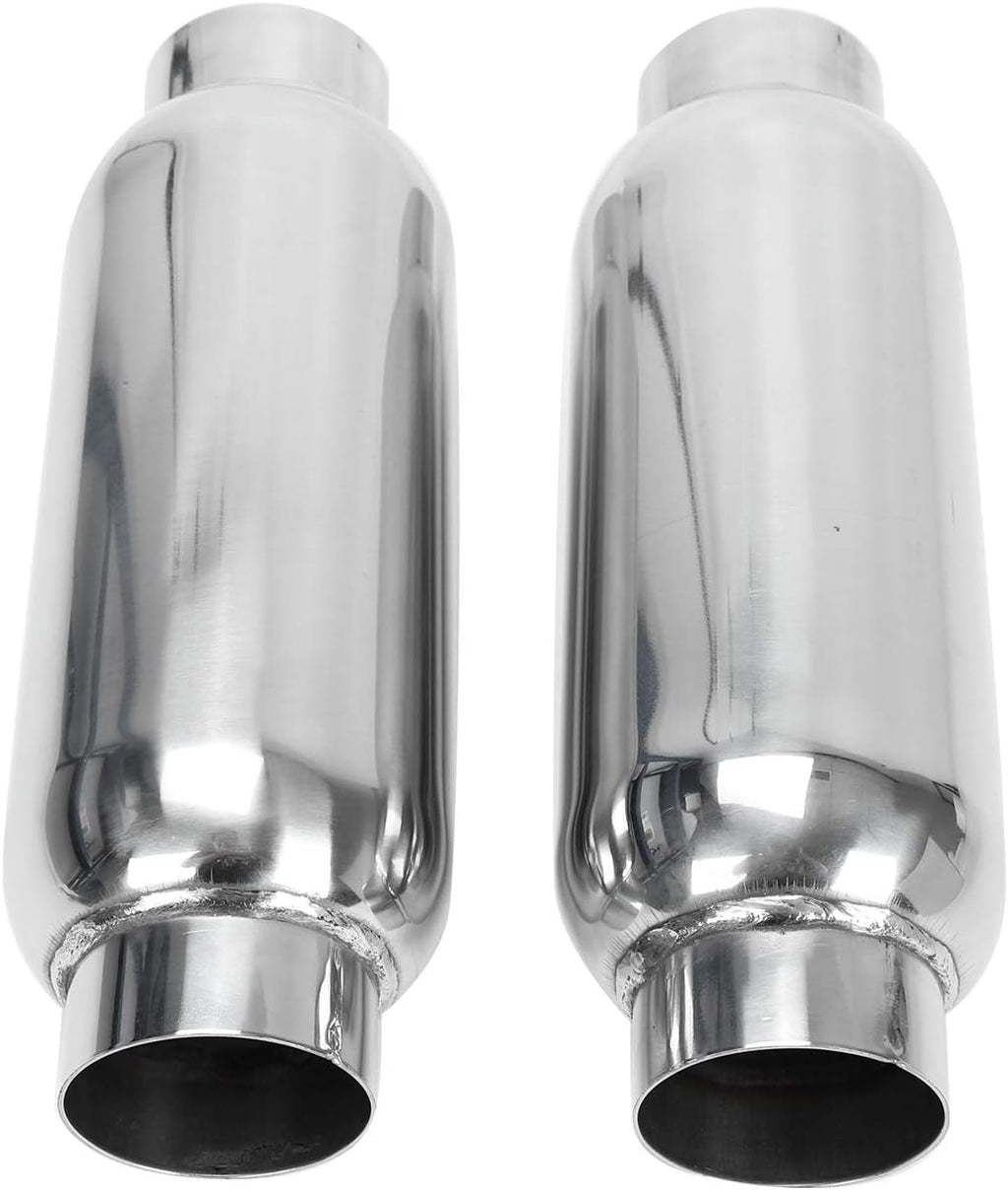 2.5 Inch Stainless Steel Weld-on Exhaust Muffler Pack of 2 Y106746