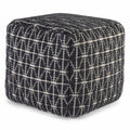 White Woven Pouf U2892