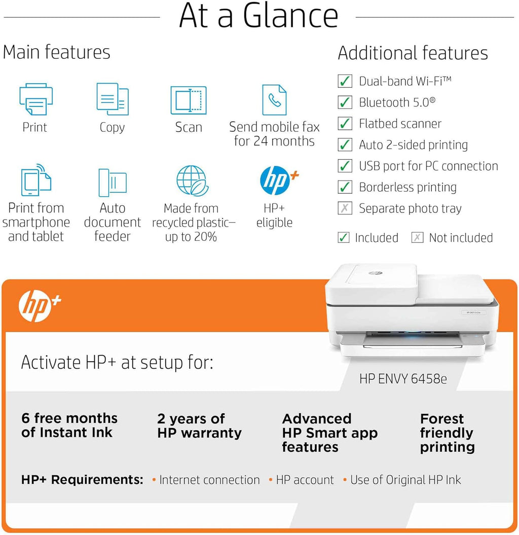 White Wireless Color Inkjet All-in-One Printer H66321