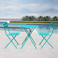 3-Piece Steel Patio Bistro Set Navy Blue Z3538