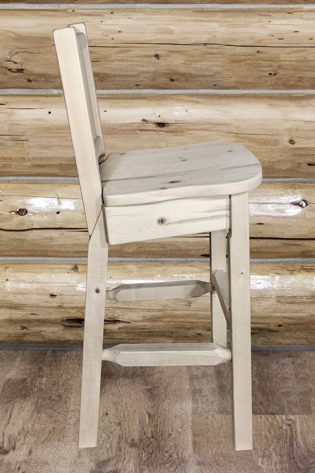 Counter Height Back Barstool with Bear Design G18998