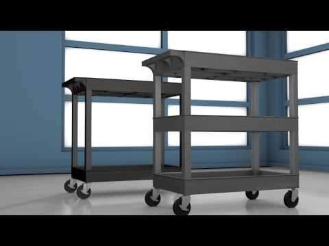 Black Cart with Shelves N40461
