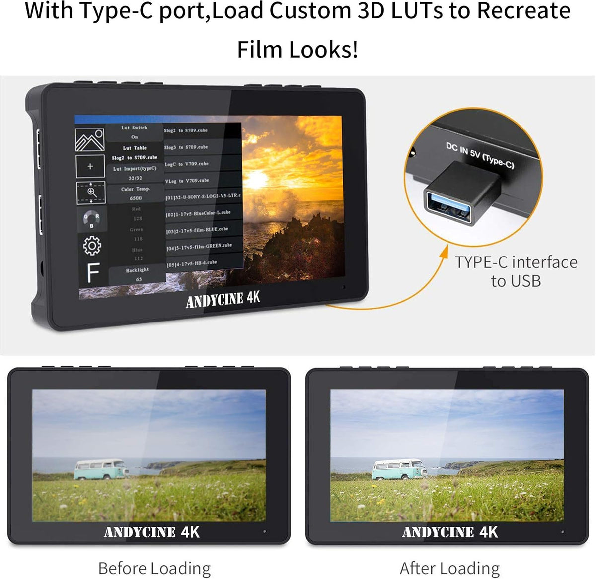 5.5 Inch Touch Screen FHD Camera Field Monitor D23566