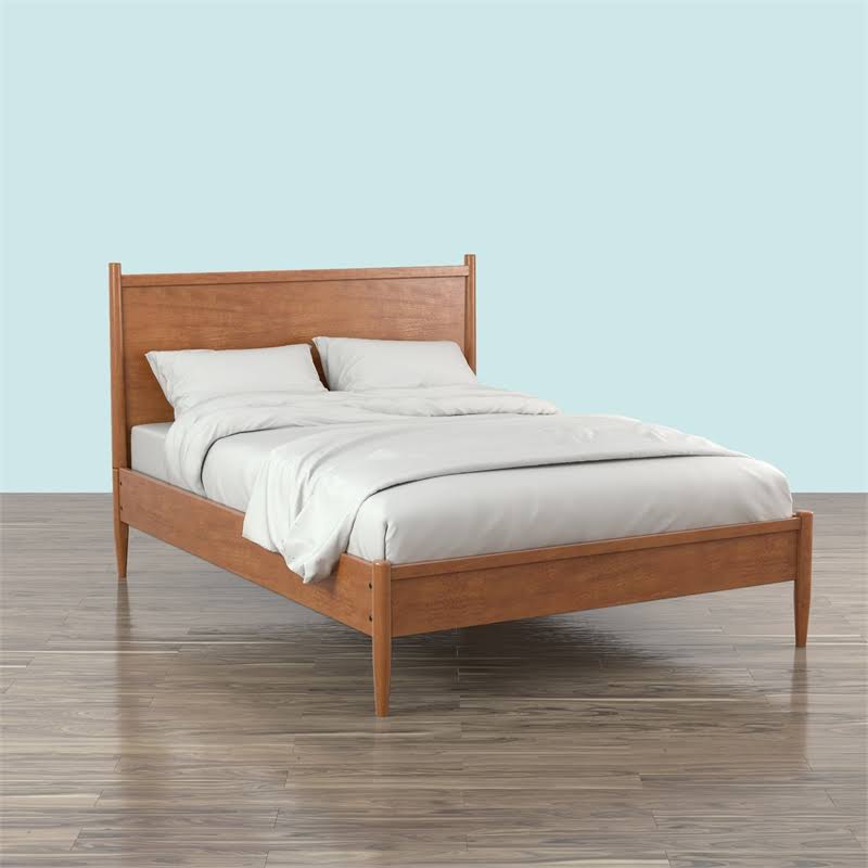 Oak Wood Panel California King Bed K945